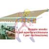 TENDA DA SOLE AVVOLGIBILE A SBRACCIO GIALLO/GRIGIO CM 395X250 96912-34/8