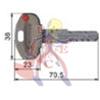 CHIAVE GREZZA X CILINDRO K5 PROFILO ITALIA BT  BREVET.SECURMAP SECUREMME 